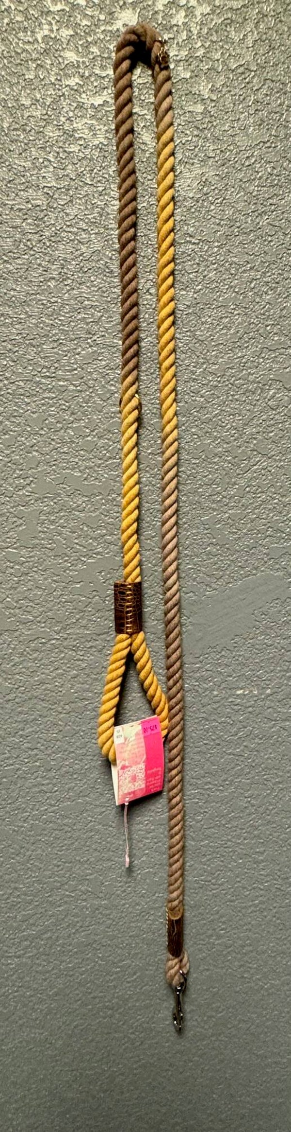 Hand crafted brown ombre decorative dog leash