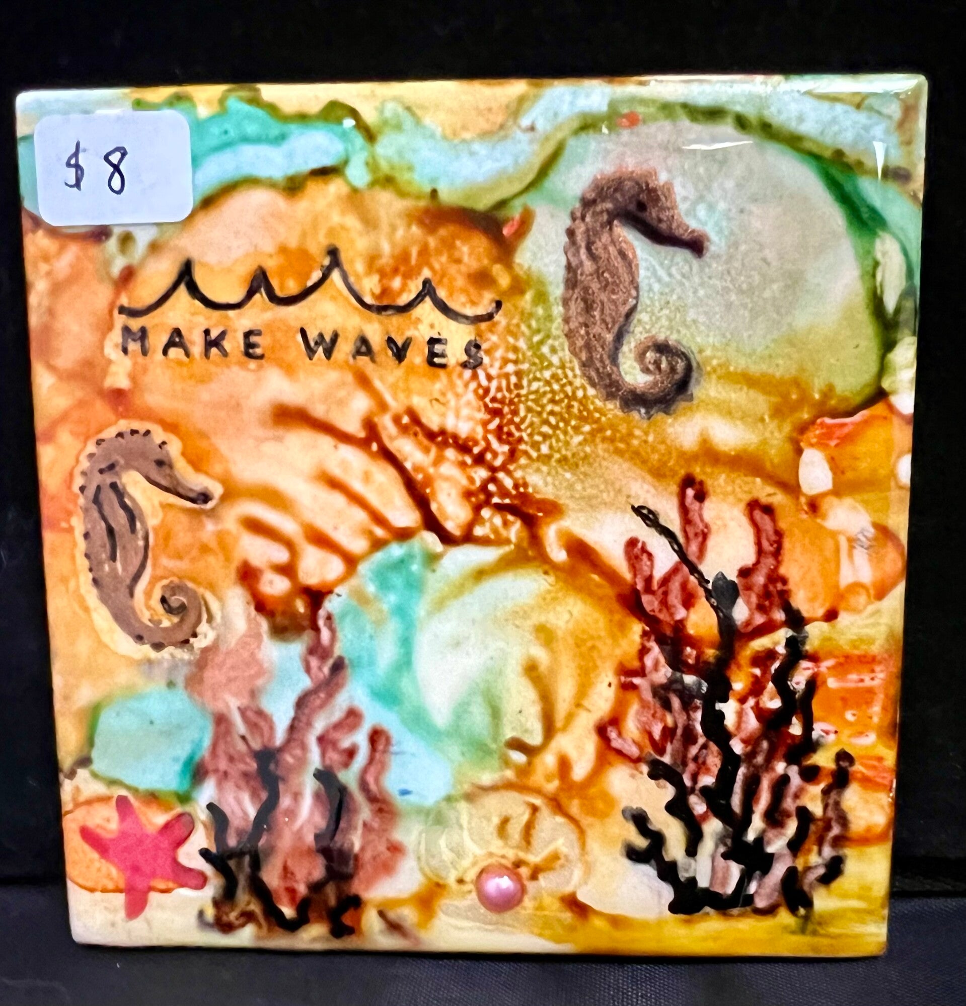 Making Waves Handpainted Wall Tile