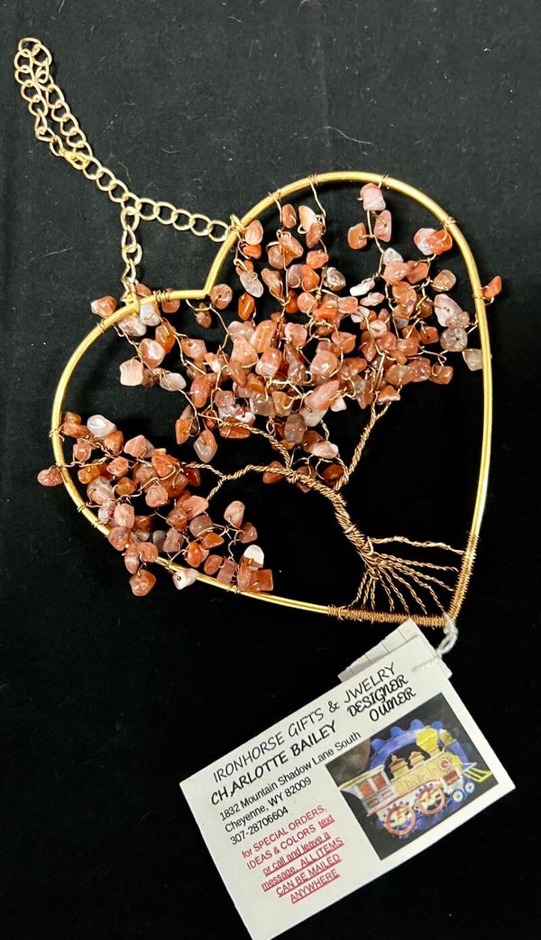 Stone Beaded Tree of Life Suncatcher Ornament