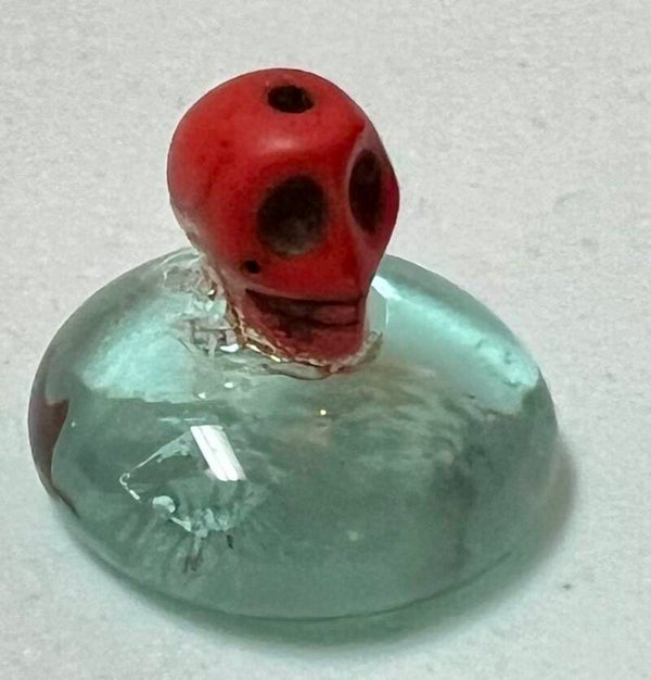 Red Alien Rock Sitter