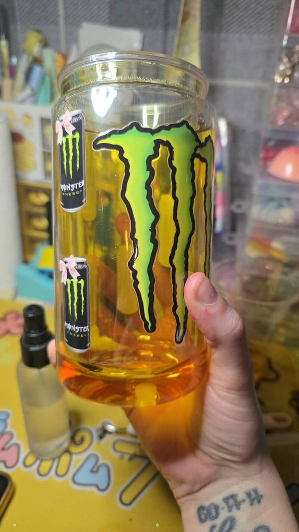 16oz double walled snowglobe tumble monster