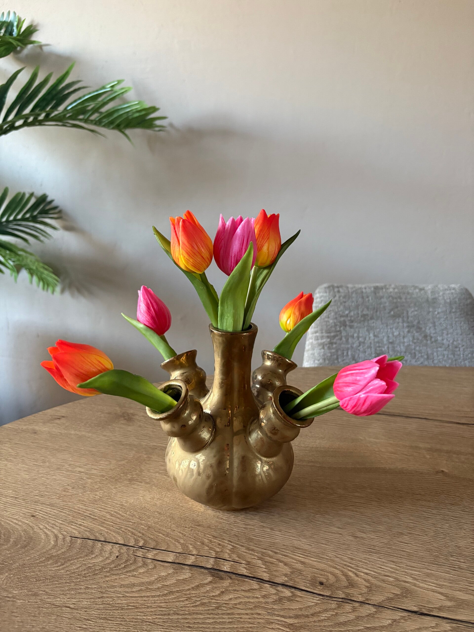 Tulp vaas goud