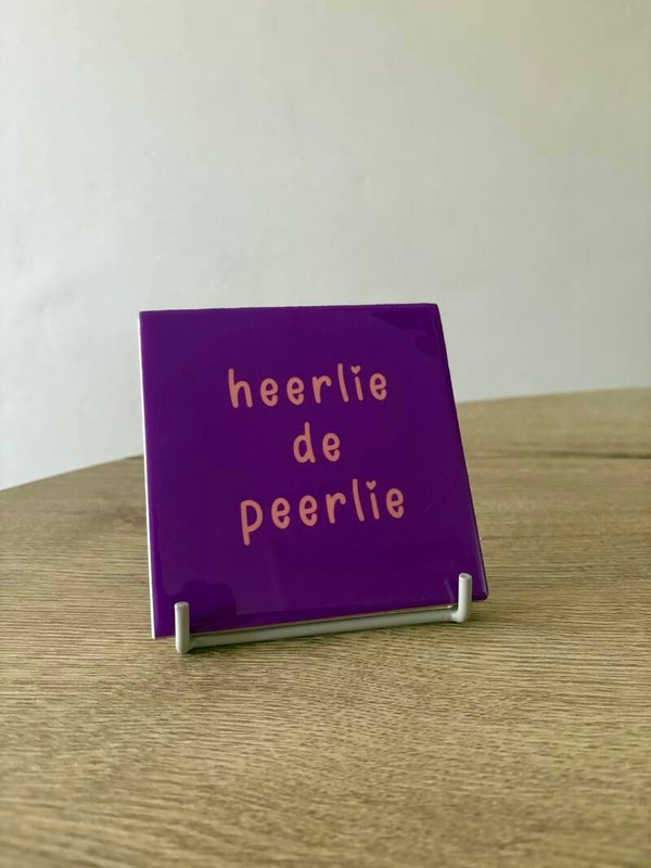 Tegeltje ‘Heerlie de peerlie’