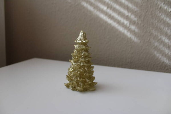 Gouden kerstboom kaars klein