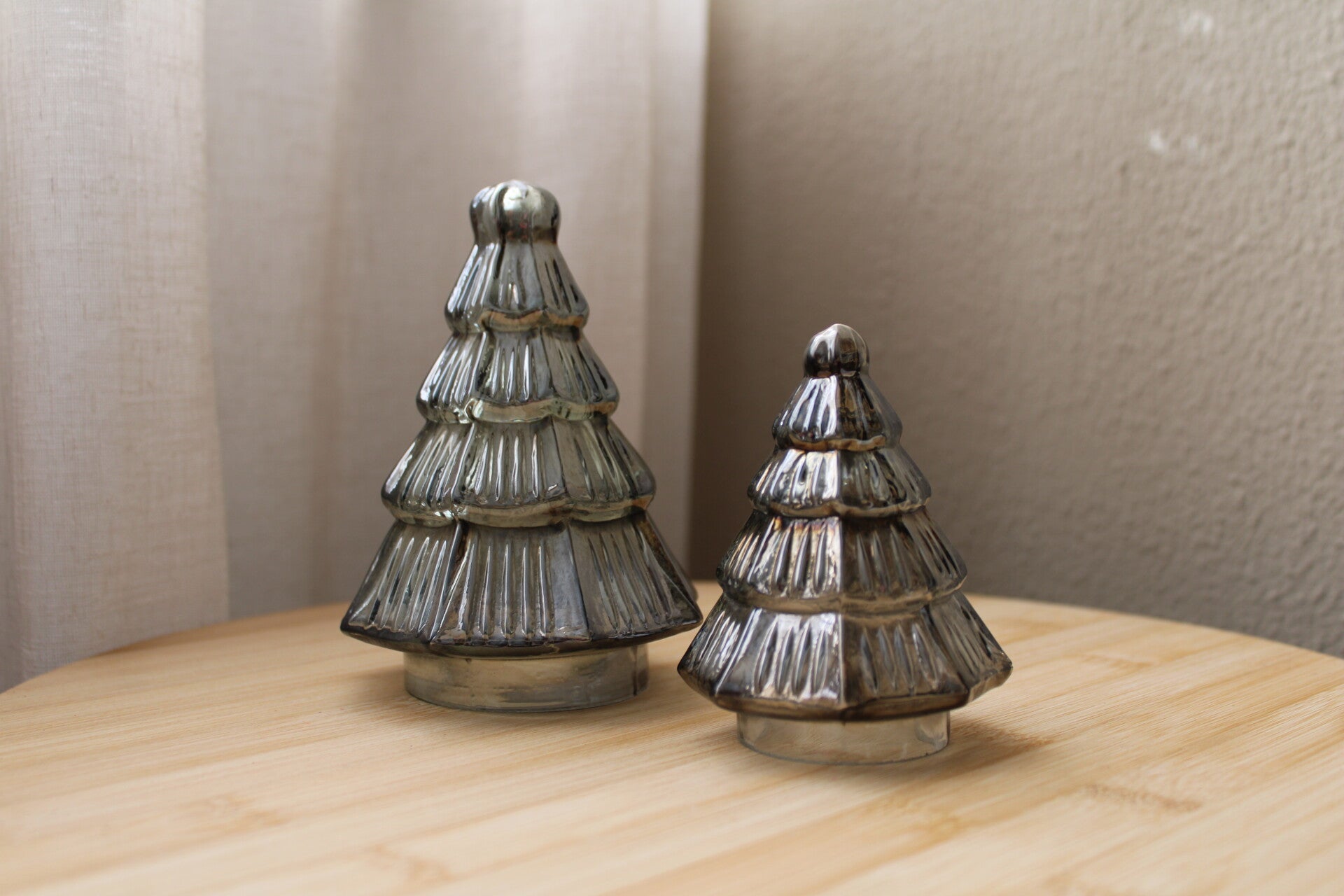 Glazen kerstboompje antraciet