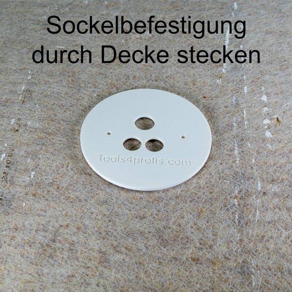 Sockelbefestigung für Rasterdecken