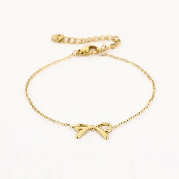 armband strikje - goud