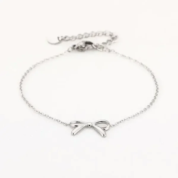 armband strikje - zilver