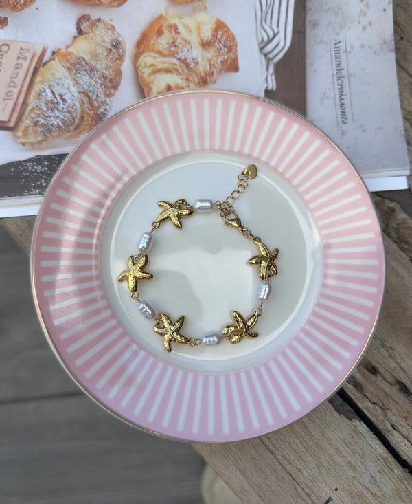 armband pearly summer - goud