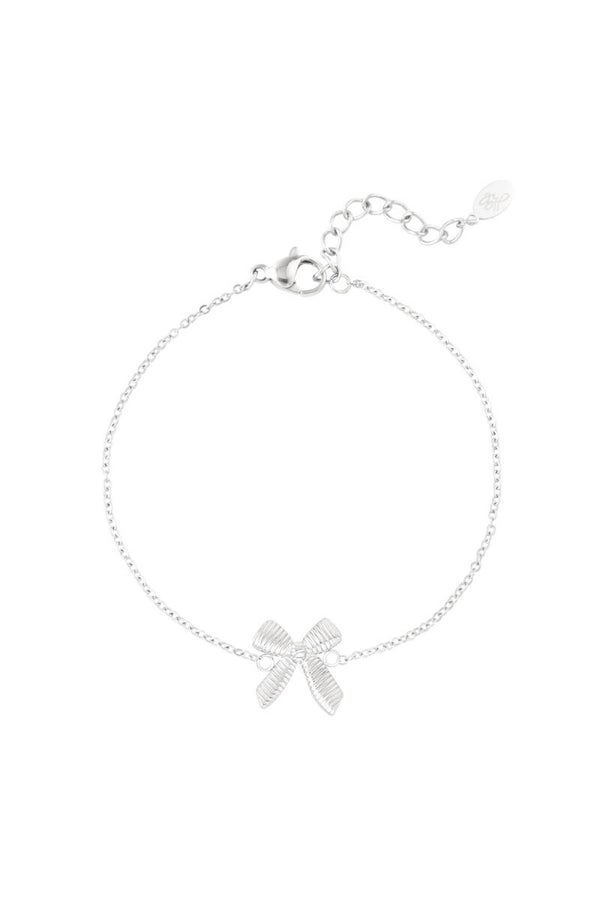 Armband strikje ★ zilver