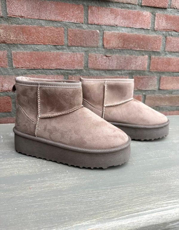 Comfy boots bruingrijs