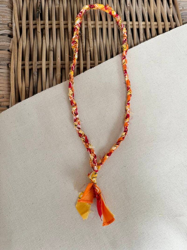 Bandana ketting ★ rood/oranje/geel