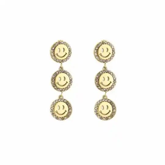 Oorbellen smiley ★ goud