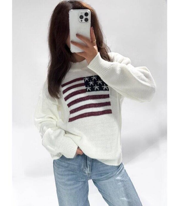 USA sweater ★ wit
