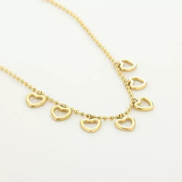 Ketting lovely hearts ★ goud