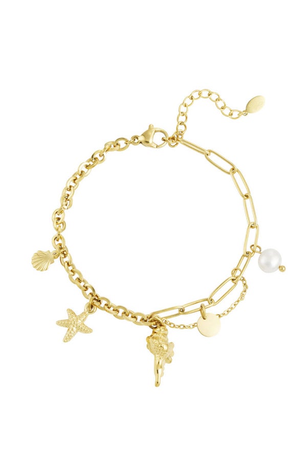 Armband ocean life - goud