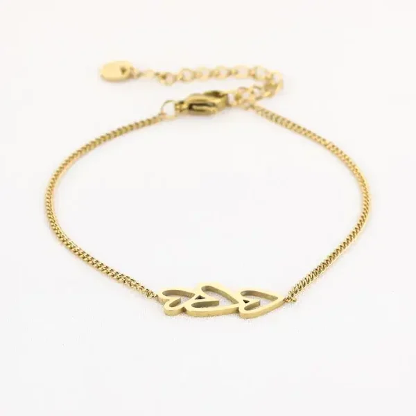 Armband 3 loves ★ goud