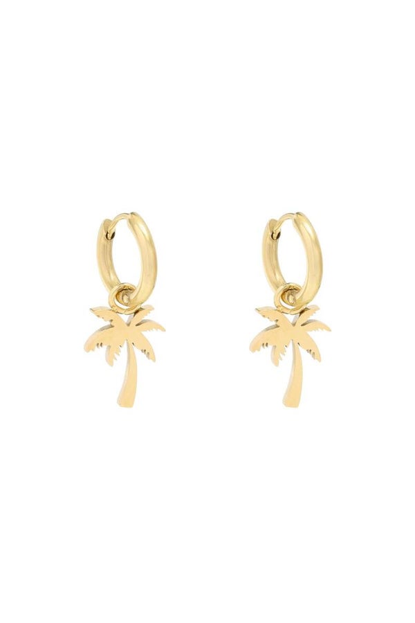 Oorbellen palmboompje ★ goud
