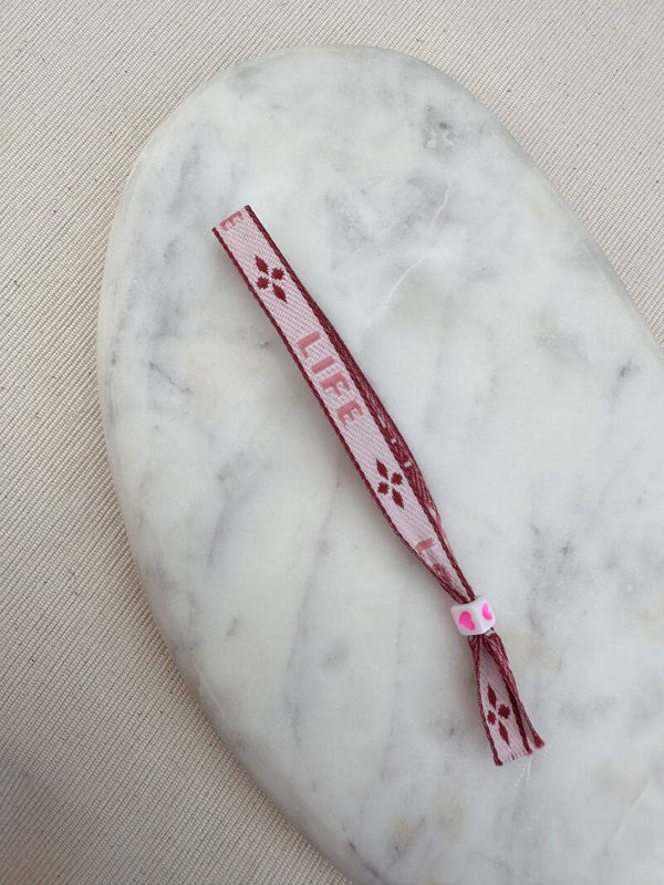 Lintbandje life roze