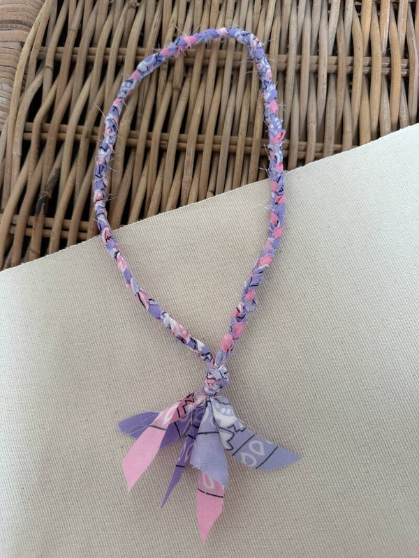 Bandana ketting ★ paars/roze