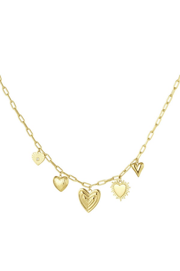 Ketting Candy hearts - goud