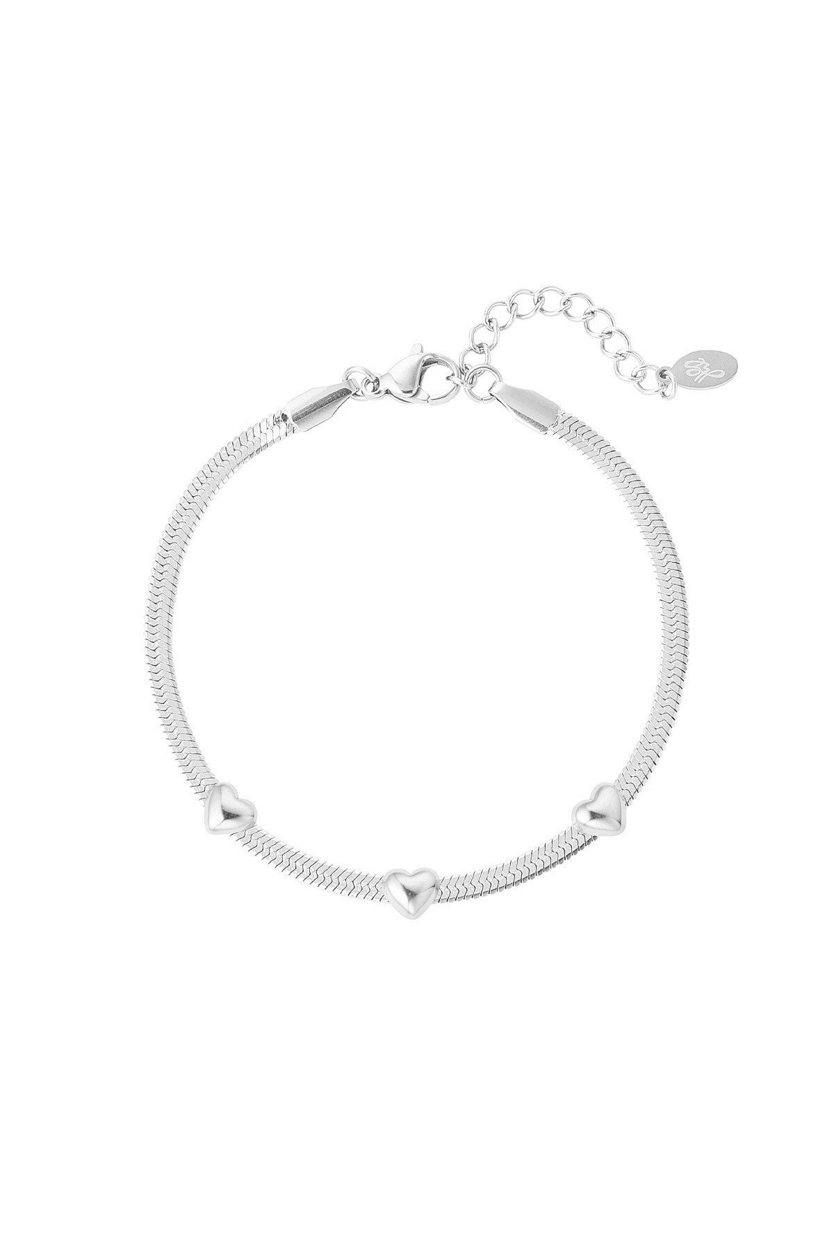 Armband 3 loves ★ zilver