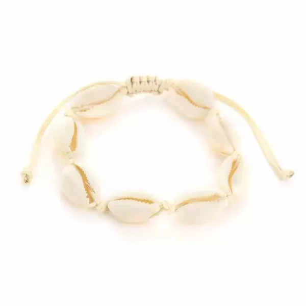 Armband schelpen beige
