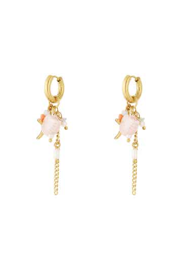 oorbellen long ocean - goud