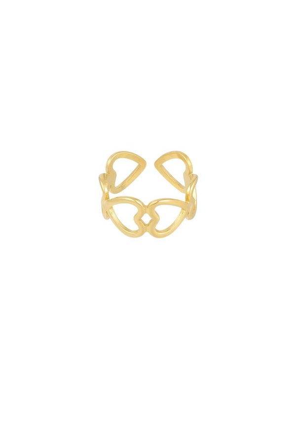 ring open heart - goud