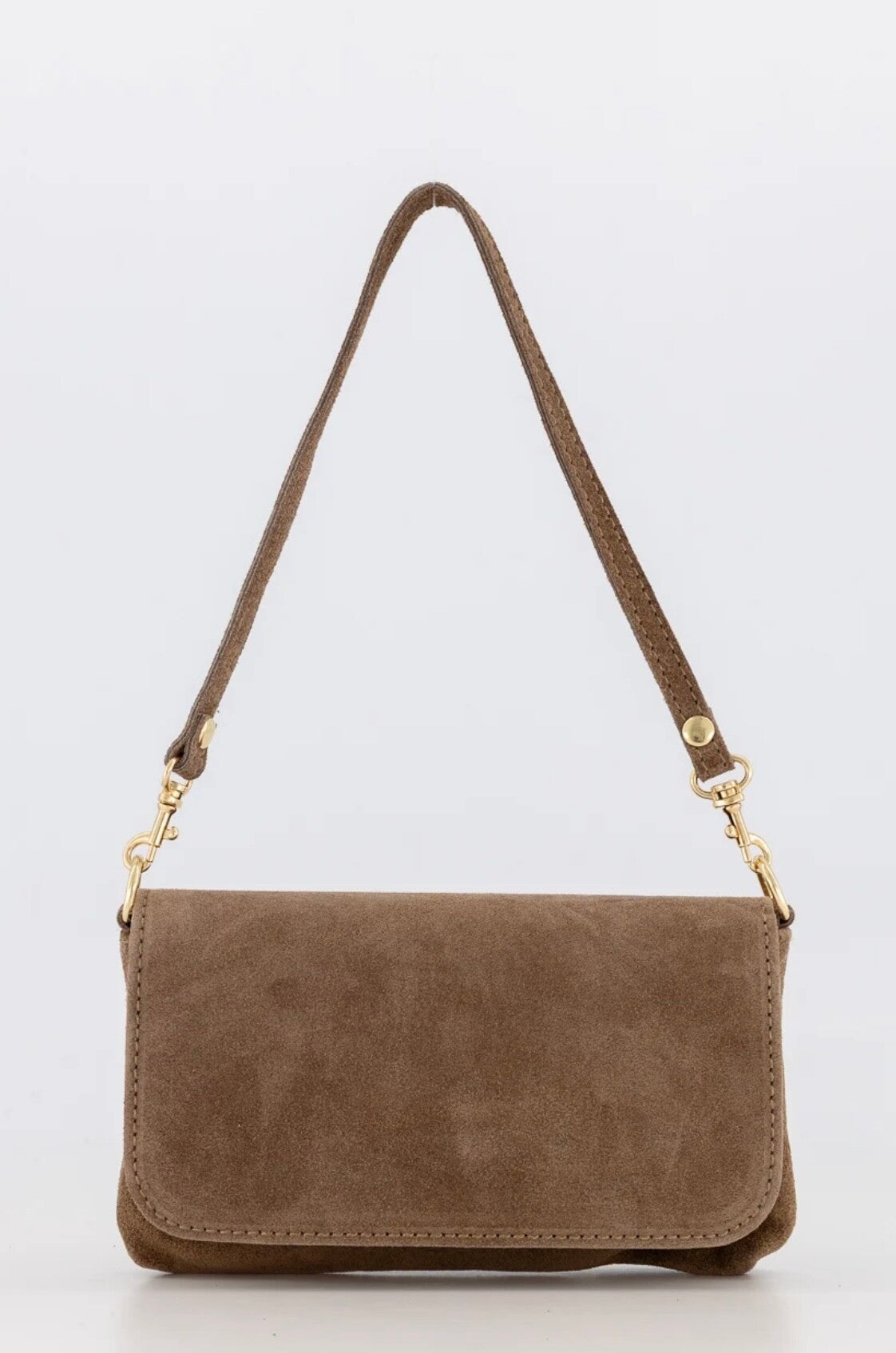 anouk bag - taupe (echt suede)