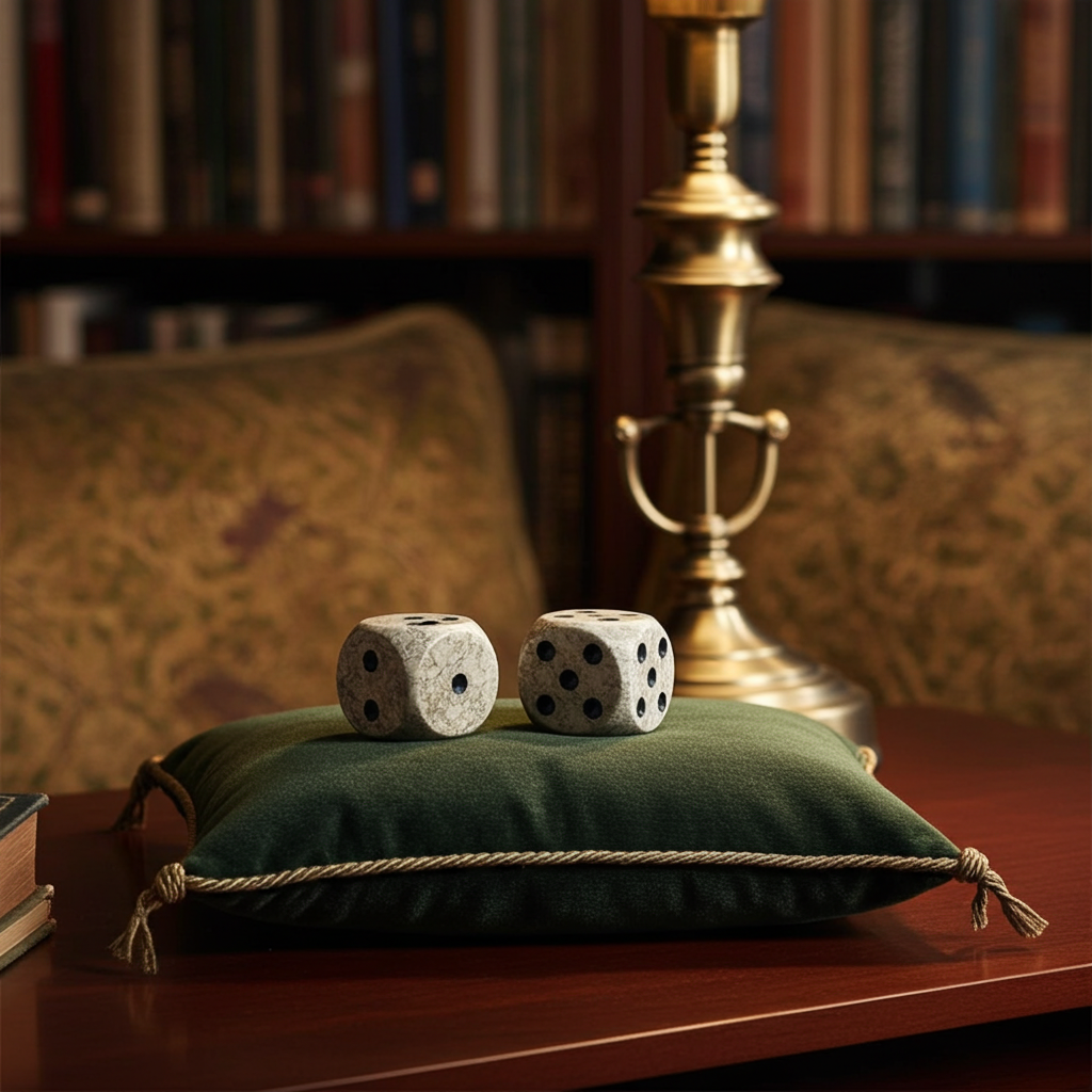 Vintage Decorative Stone Dice – Set of 2 Sculptural Objects