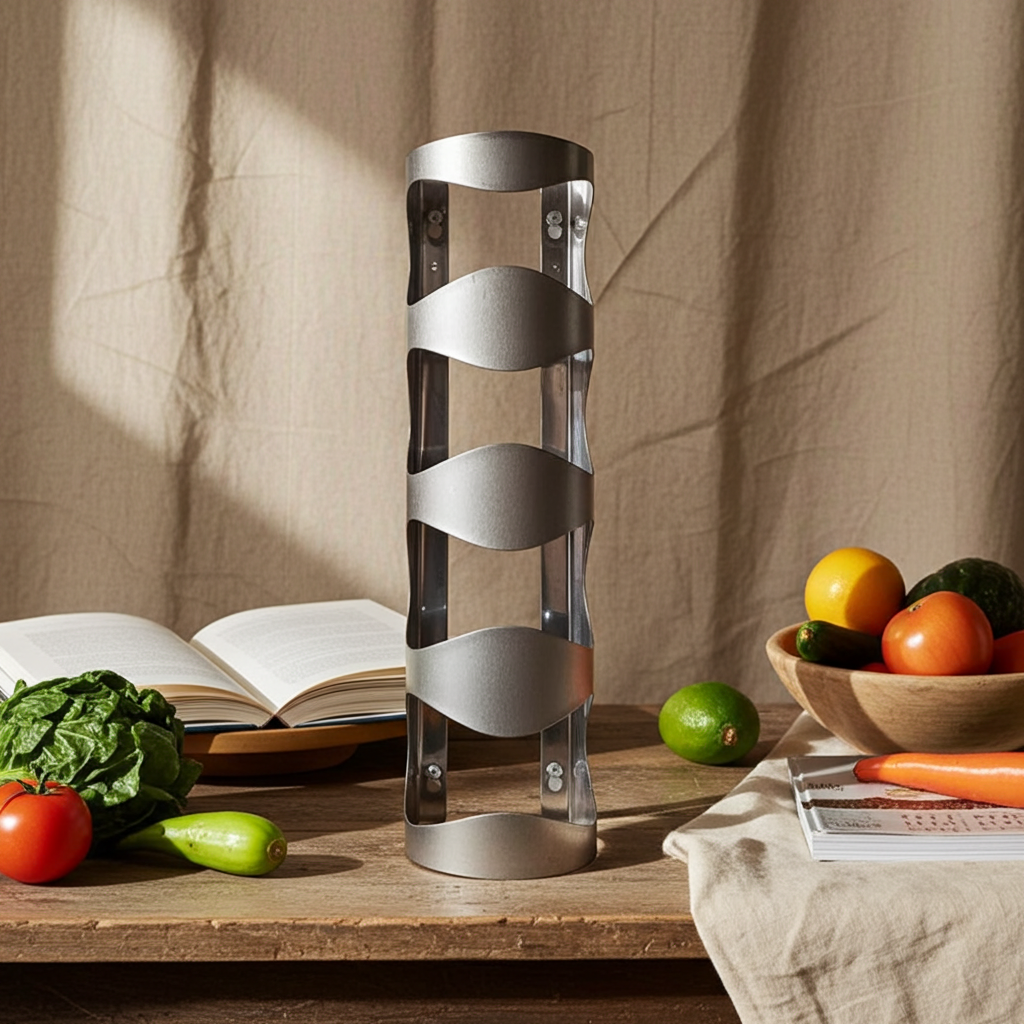 IKEA VURM Wall-Mounted Wine Rack | Stainless Steel Rack for 4 Bottles | Space-Saving Wine Storage