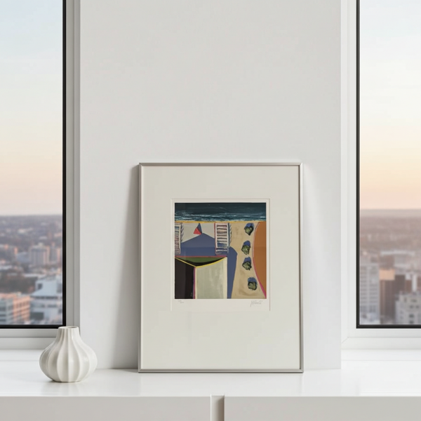 "Beach Scene" 237/300 – Hand-Signed Limited Edition Screenprint by Douglas K. Morris