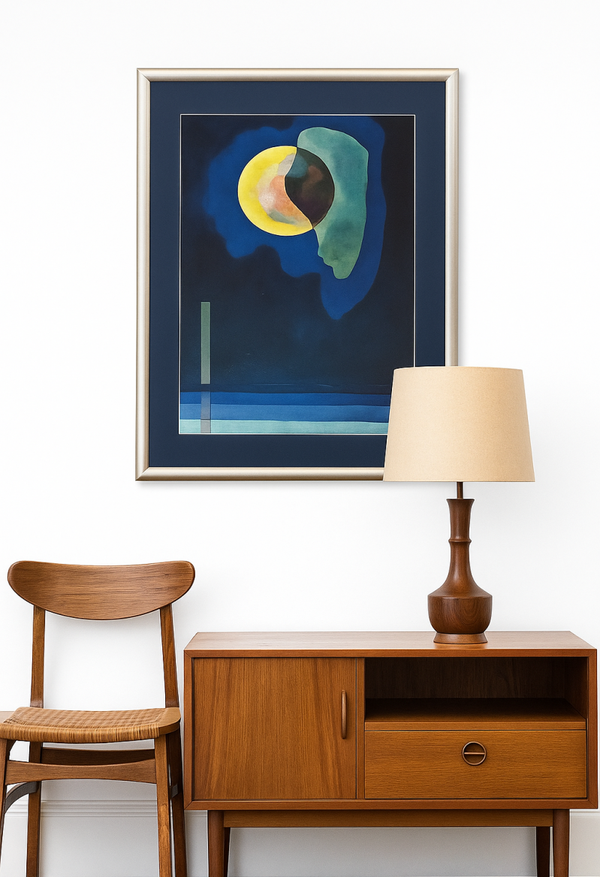 "Yellow Circle" by Wassily Kandinsky – Framed Mid-Century Modern Reproduction | TheyUnique