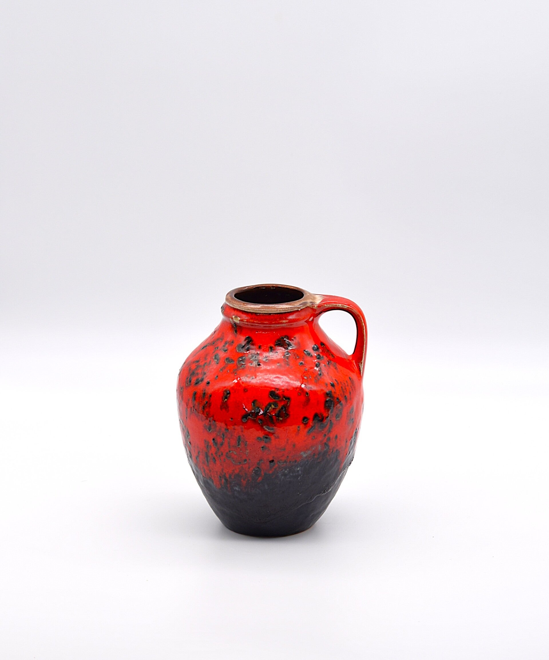 Vallauris signed ceramic detail Fat Lava glaze texture on vintage pottery