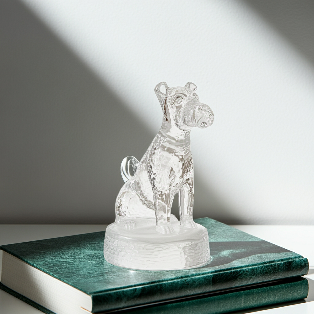 Vintage Cristal D’Arques Terrier Figurine – 1980s J.G. Durand Design | Crystal Dog Sculpture