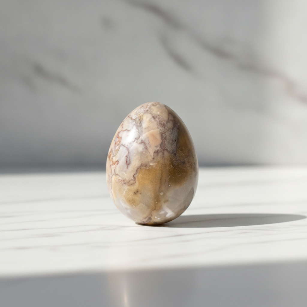 Vintage Marble Stone Decorative Egg – Natural Stone Home Décor Ornament