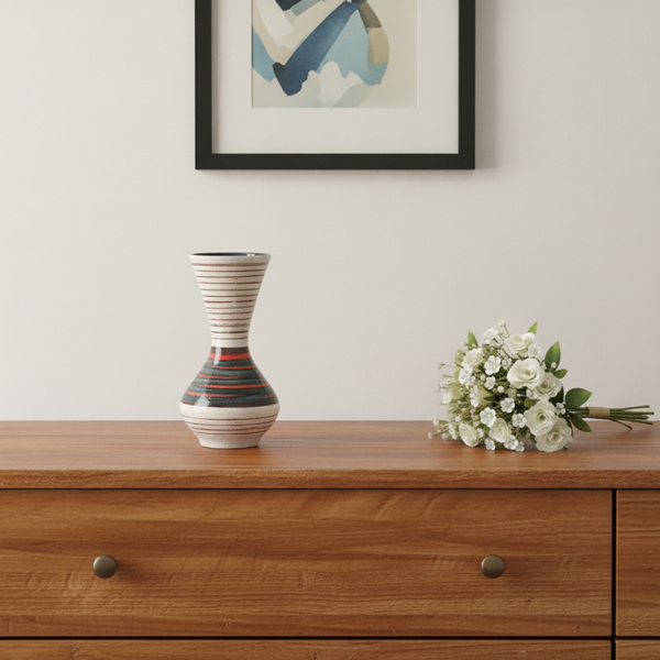 West German Fat Lava Vase – Scheurich 523-21 – Vintage Mid-Century Modern Vase Pottery