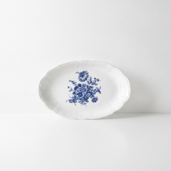 Vintage Seltmann Weiden Bavaria Wien Porcelain Serving Platter – Blue Floral