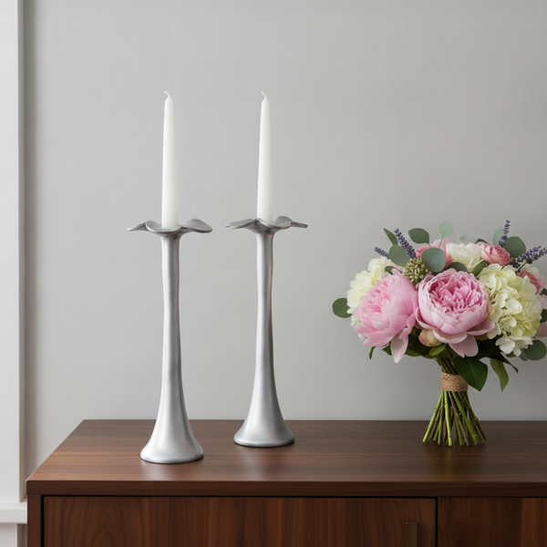 Vintage Pols Potten Flower Candle Holders – Pair of Dutch Design Candlesticks