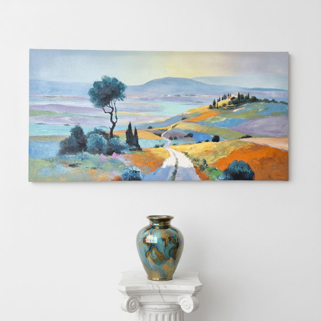 Tuscan Hush – Original Hand-Painted Tuscany Landscape Canvas by Italian Artist Stefano