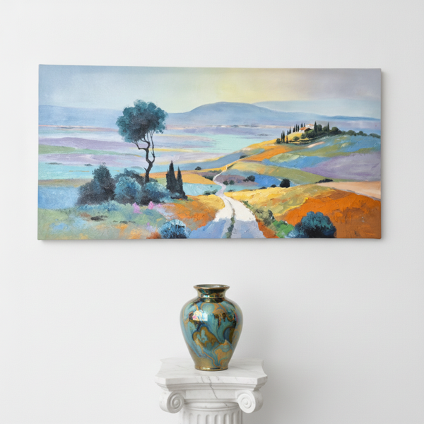 Tuscan Hush – Original Hand-Painted Tuscany Landscape Canvas by Italian Artist Stefano