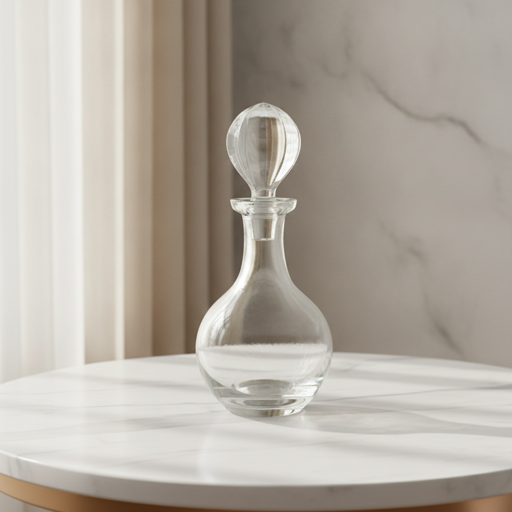 Vintage Crystal Decanter with Royal Marking | High-Quality Handcrafted Glassware | TheyUnique
