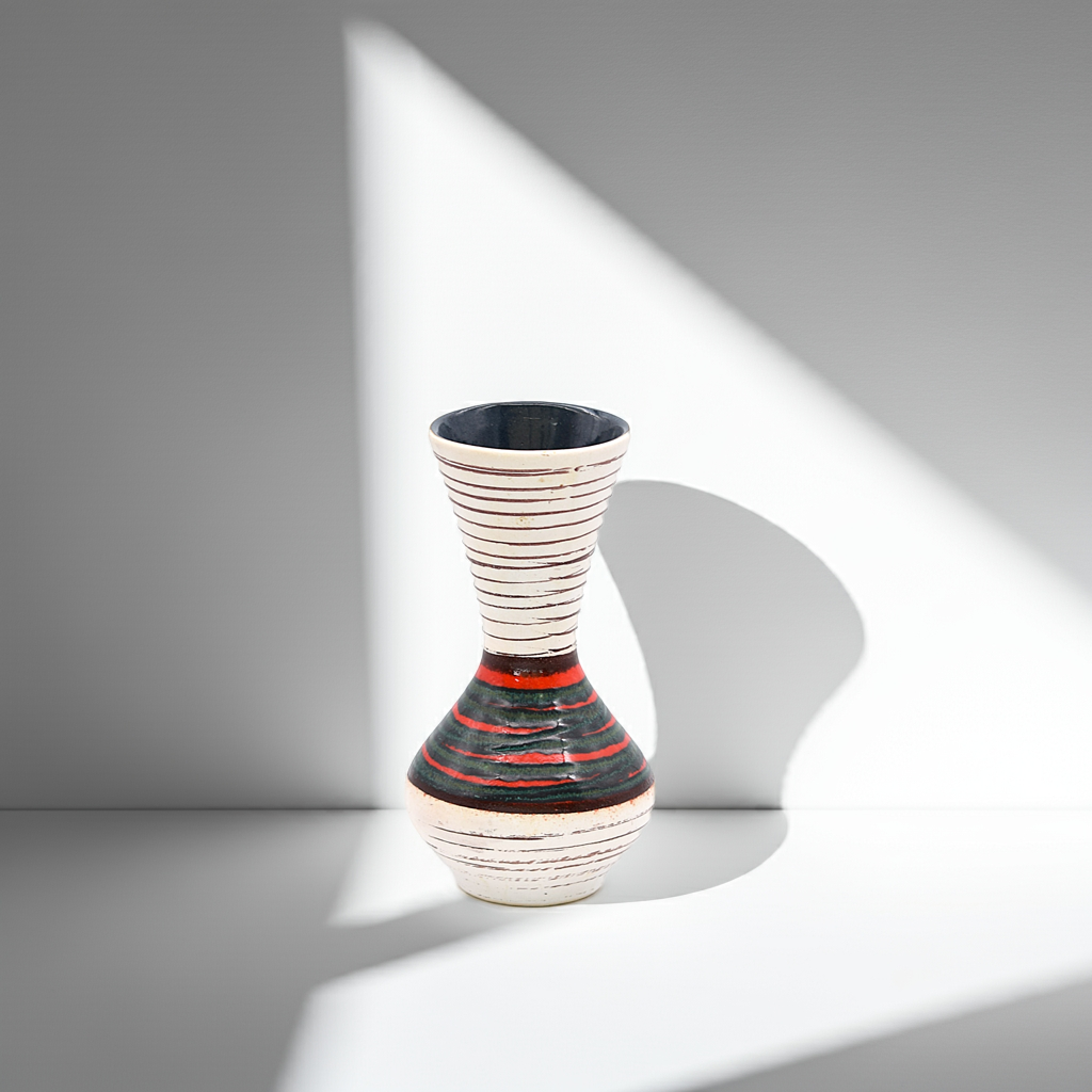 West German Fat Lava Vase – Scheurich 523-21 – Vintage Mid-Century Modern Pottery