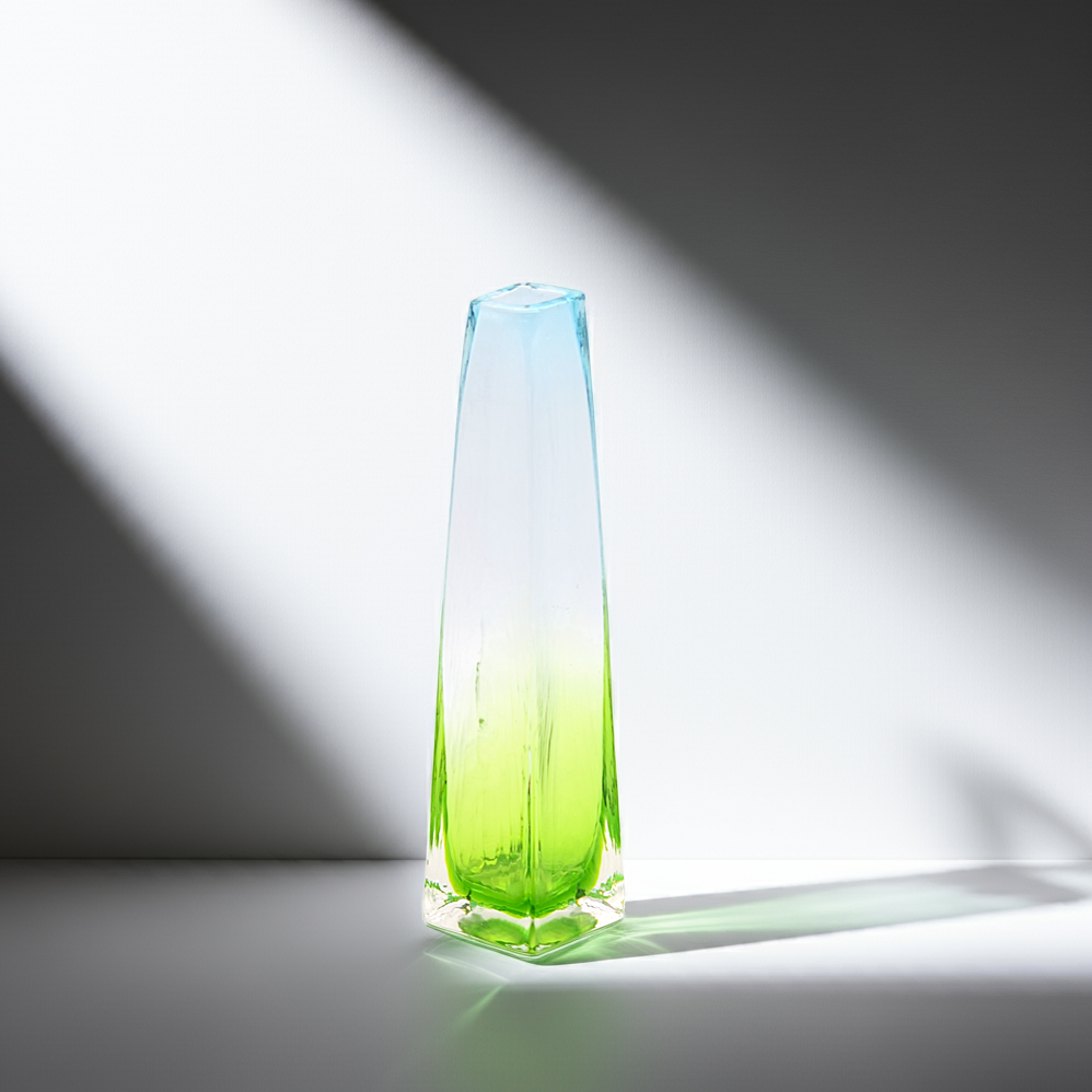 Vintage Leonardo Blue-Green Decorative Vase – Elegant Glass Design | They Unique