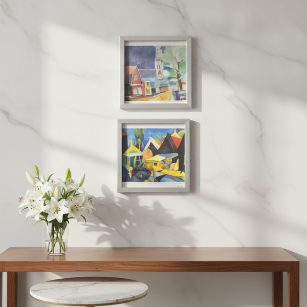 Wim van Assen "Grachtje Monnickendam" (1993) – Framed Print in Aluminum Frame | Dutch Canal Scene | TheyUnique