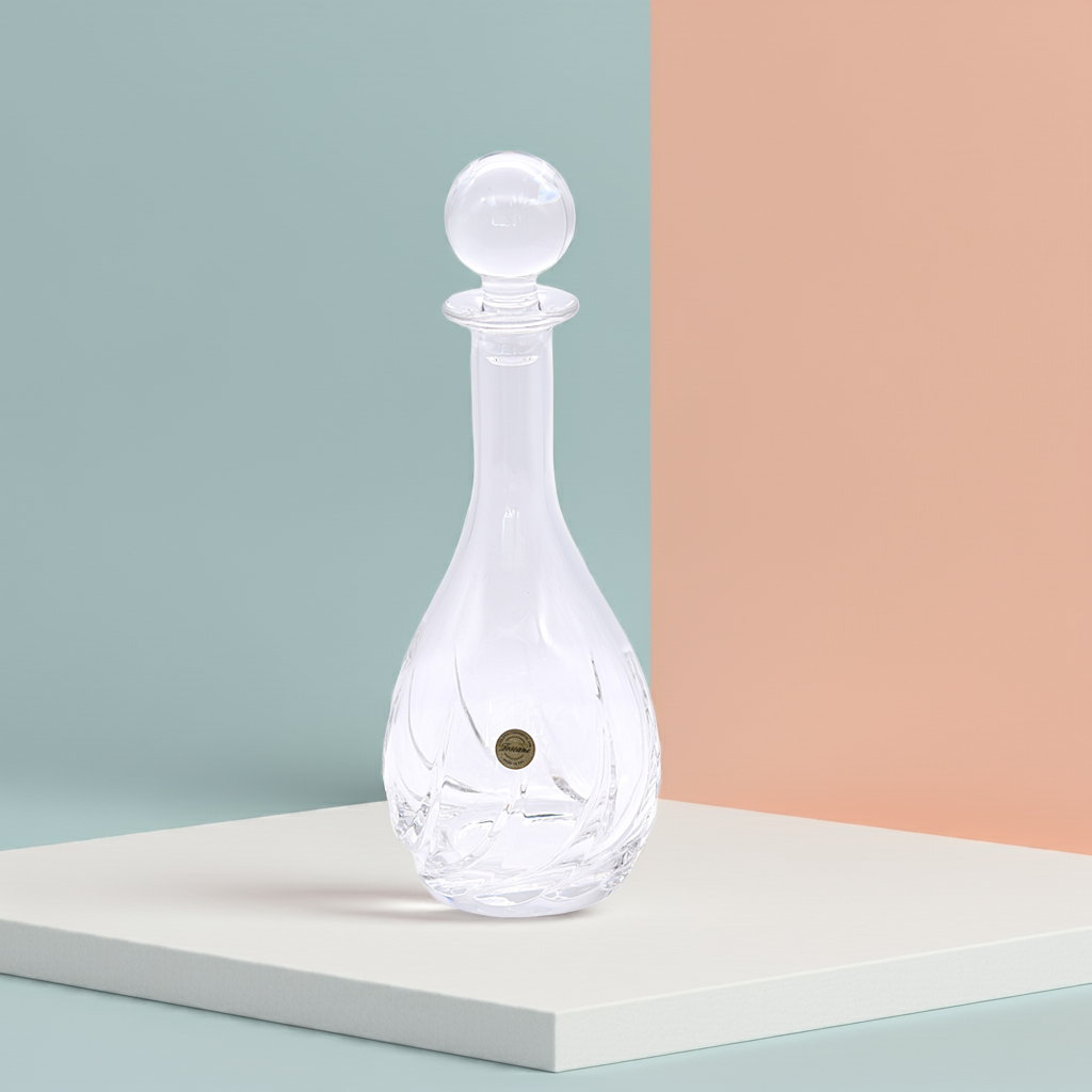 Vintage Crystal Decanter “Toscane” – Mid-Century Modern Barware Elegance