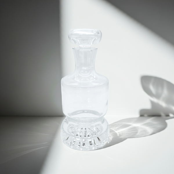 Mid-Century Modern Crystal Designer Decanter – Sculptural Design Elegance