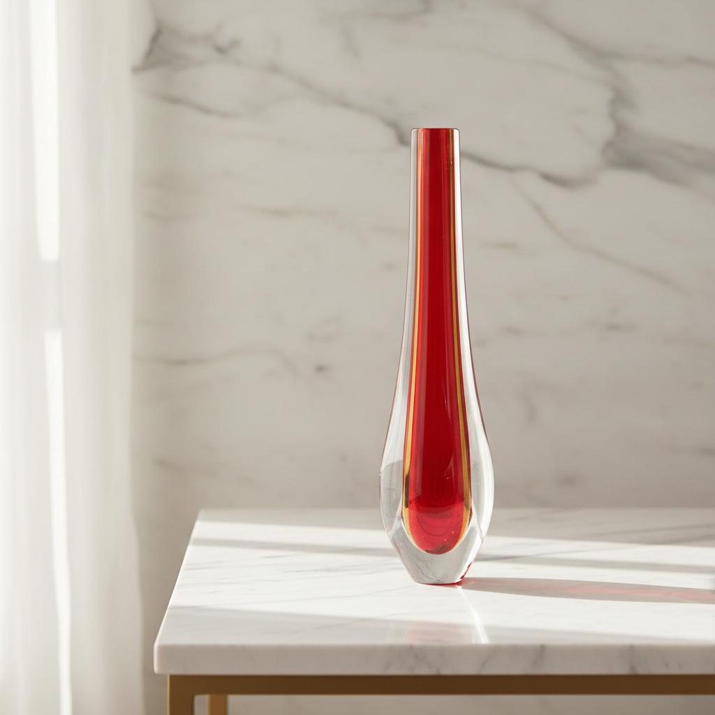 Murano Glass Vase by Flavio Poli for Seguso Vetri d’Arte – Sommerso Technique | TheyUnique