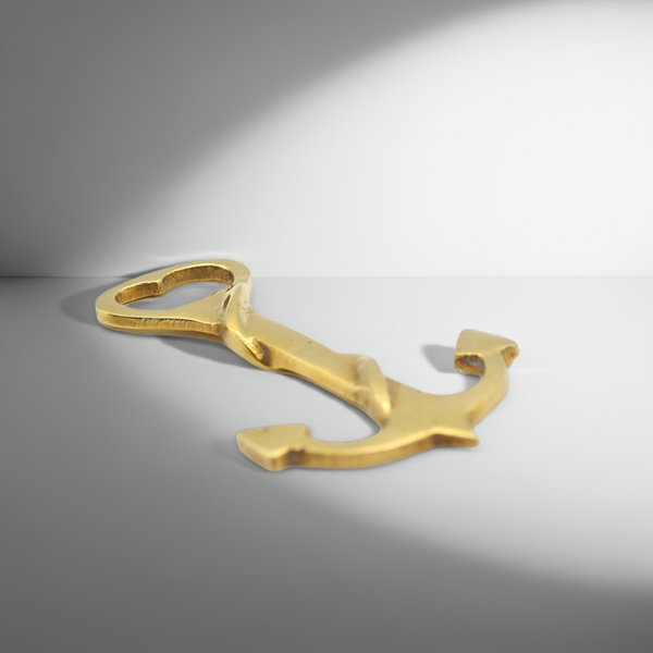Vintage Brass Bottle Opener – Nautical Anchor Shaped Bar Tool